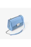 Charles Keith Chain Flap Shoulder Bag Denim Blue